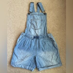 Cat & Jack Light Blue Denim Overall Shorts